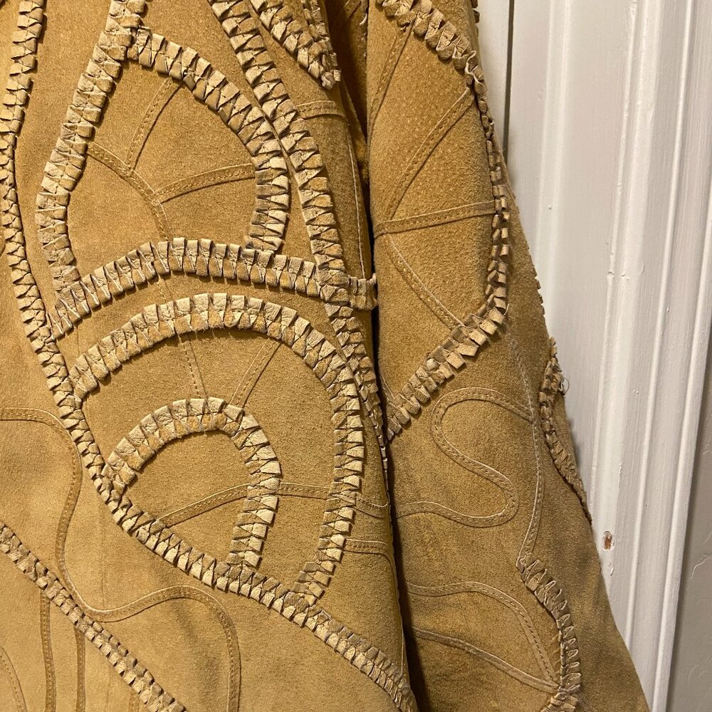 EUC Chico's suede jacket with fringe Chico's size 3 / XL / 16 - Picture 6 of 9
